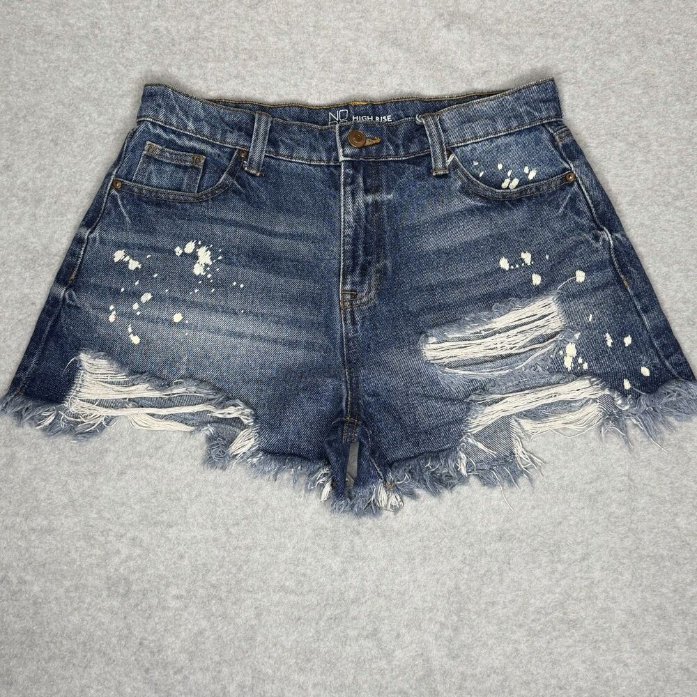 NOBO Denim High Rise Jean Shorts Juniors Size 7 Factory Destroyed Beach Summer